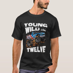 Monster Truck 12. Geburtstag Junge Party Young Wil T-Shirt