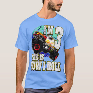 Monster Truck 3 Jahr Geburtstag T-Shirt