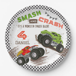 Monster Truck 4. Geburtstag Party Pappteller