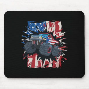 Monster Truck 4. Juli-Shirt Jungen Amerikanische F Mousepad