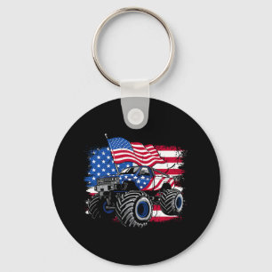 Monster Truck 4. Juli-Shirt Jungen Amerikanische F Schlüsselanhänger