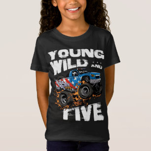 Monster Truck 5. Geburtstag Junge Party - Jung, wi T-Shirt