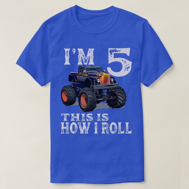 Monster Truck 5th Birthday Gifts I'm 5 This Is How T-Shirt (Design vorne)