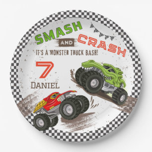 Monster Truck 7. Geburtstagsparty Pappteller