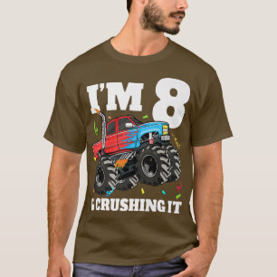 Monster Truck 8. Geburtstag Junge 8 Acht Jahre alt T-Shirt