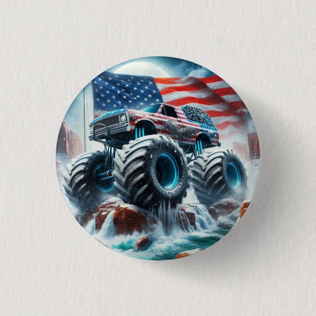 MONSTER TRUCK ABZEICHEN BUTTON (Vorderseite)