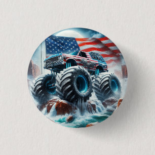 MONSTER TRUCK ABZEICHEN BUTTON