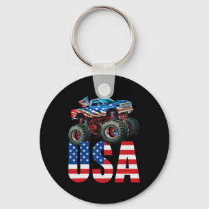 Monster Truck American Flag 4. Juli USA Racing Schlüsselanhänger