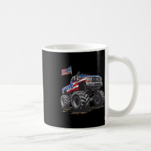 Monster Truck American Flag Kleinkind Boys 4th of  Kaffeetasse