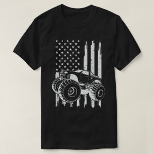  Monster Truck American Flag Patriotic 4. Juli T-Shirt