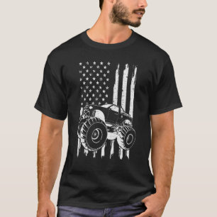 Monster Truck American Flag Patriotic 4. Juli T-Shirt