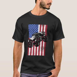 Monster Truck American Flag Racing USA Patriotic A T-Shirt