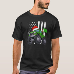 Monster Truck American Flag Weihnachten Pajama Car T-Shirt