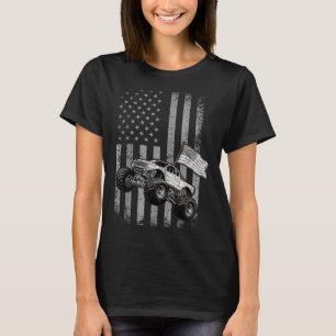 Monster-Truck-Amerikanische-Flagge Vintage-Design  T-Shirt