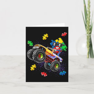 Monster Truck Autismus Bewusstsein Puzzle Piece Ge Karte
