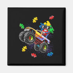 Monster Truck Autismus Bewusstsein Puzzle Piece Ge Magnet