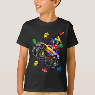 Monster Truck Autismus Bewusstsein Puzzle Piece Ge T-Shirt
