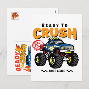 Monster Truck Auto für Geburtstagsjungen, Kleinkin Feiertagspostkarte