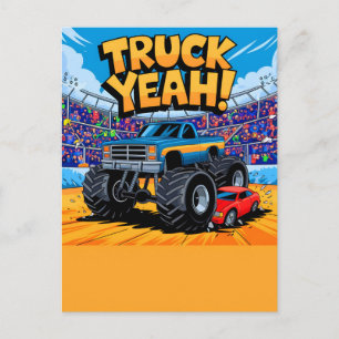 Monster Truck Auto für Geburtstagsjungen, Kleinkin Feiertagspostkarte
