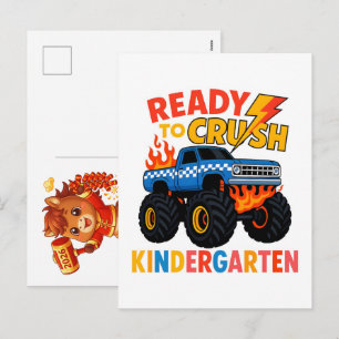 Monster Truck Auto für Geburtstagsjungen, Kleinkin Feiertagspostkarte