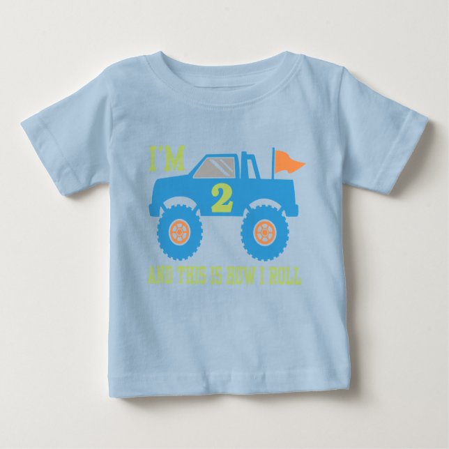 Monster Truck Baby T-shirt (Vorderseite)