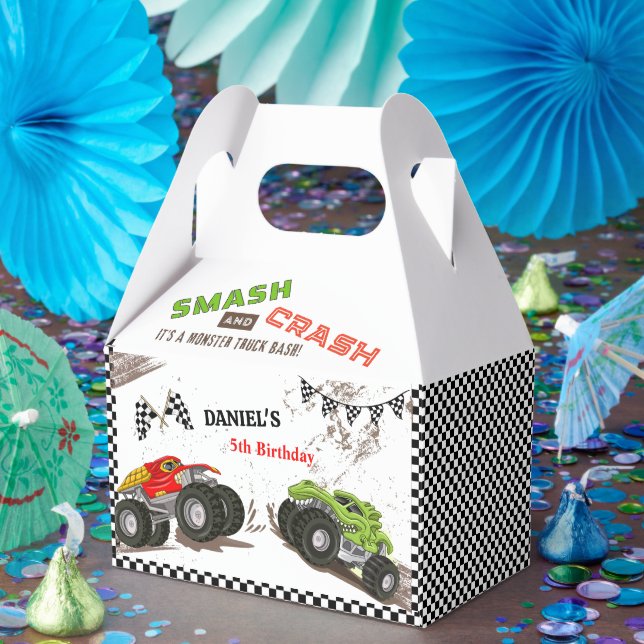 Monster truck bash cool modern smash birthday geschenkschachtel (Party)