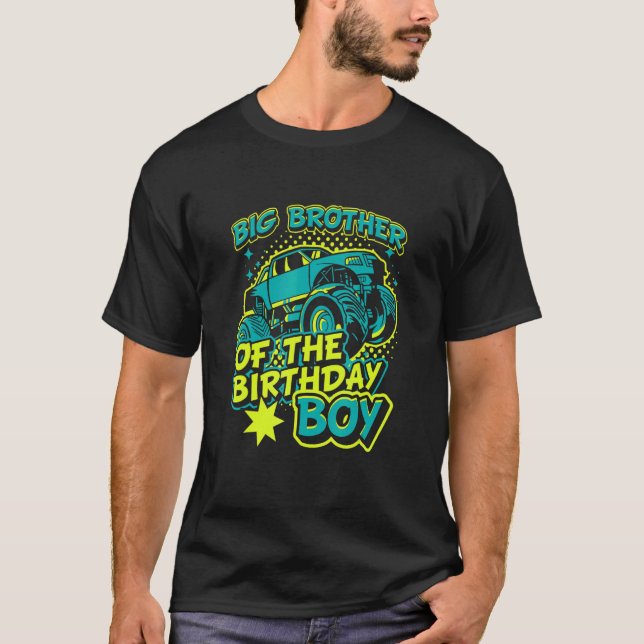 Monster Truck Big Brother of the Birthday Boy for T-Shirt (Vorderseite)