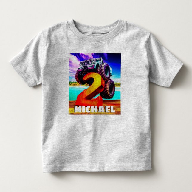 Monster Truck Birthday Kleinkind T-shirt (Vorderseite)