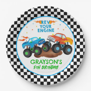 Monster Truck Birthday Party Paper Teller