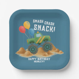 Monster Truck Birthday Party Pappteller