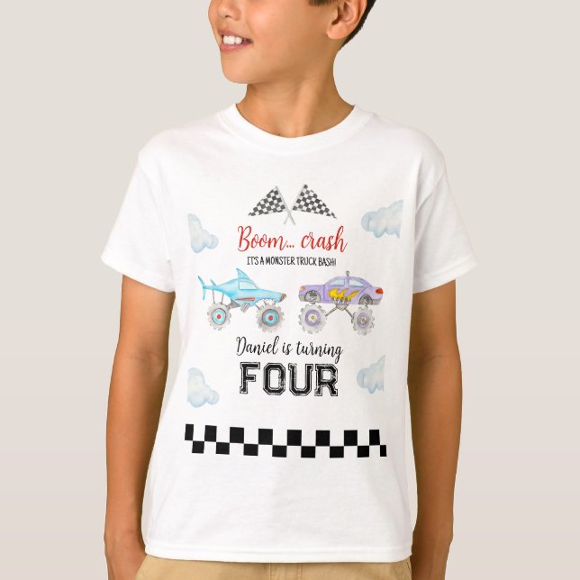 Monster Truck Birthday T-Shirt (Vorderseite)