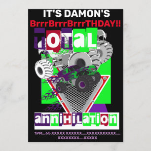 MONSTER TRUCK BIRTHTAG Einladung