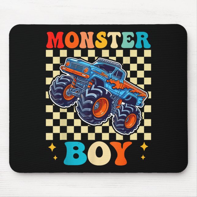 Monster Truck Boy Family Matching Monster Trucks B Mousepad (Vorne)
