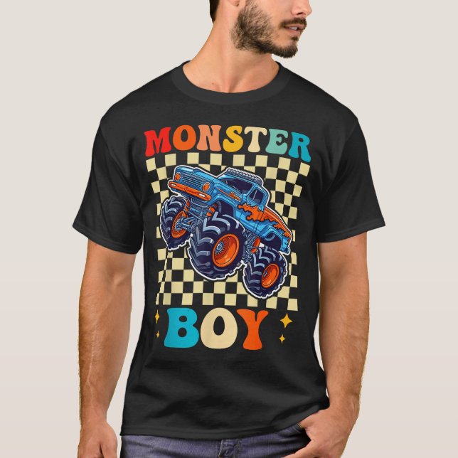 Monster Truck Boy Family Matching Monster Trucks B T-Shirt (Vorderseite)