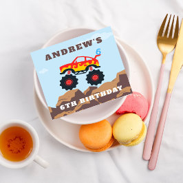 Monster Truck Boy Geburtstagsparty Serviette