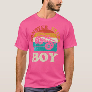 Monster Truck Boy Kids Retro Vintager Monster Truc T-Shirt