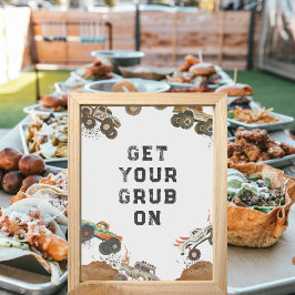 Monster Truck Boys Geburtstagsgeschenk Tafelschild