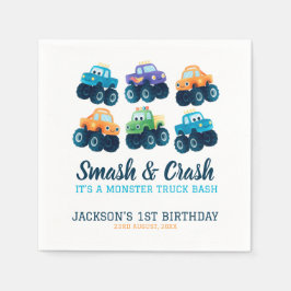 Monster Truck Boys Niedliche Geburtstag Paper Napk Serviette