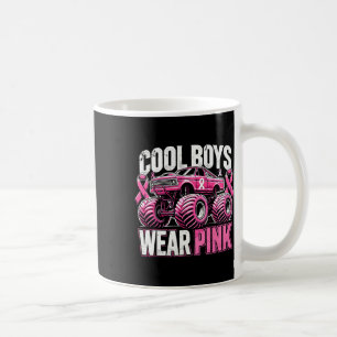 Monster Truck Brustkrebs Bewusstsein Coolen Jungen Kaffeetasse