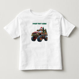 Monster Truck Christmas - bearbeitbares Kleinkind  T-shirt