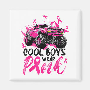 Monster Truck Coole Jungen tragen NK-Brustkrebs-Aw Magnet