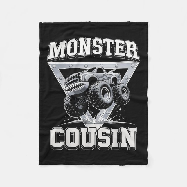 Monster Truck Cousin Fathers Day Monster Truck Are Fleecedecke (Vorderseite)