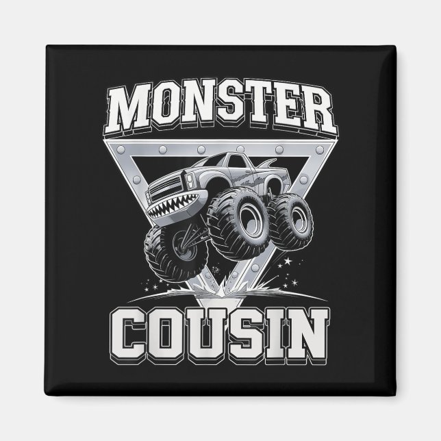 Monster Truck Cousin Fathers Day Monster Truck Are Magnet (Vorne)