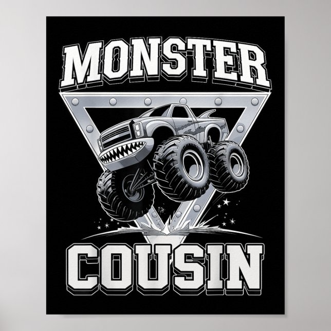 Monster Truck Cousin Fathers Day Monster Truck Are Poster (Vorne)