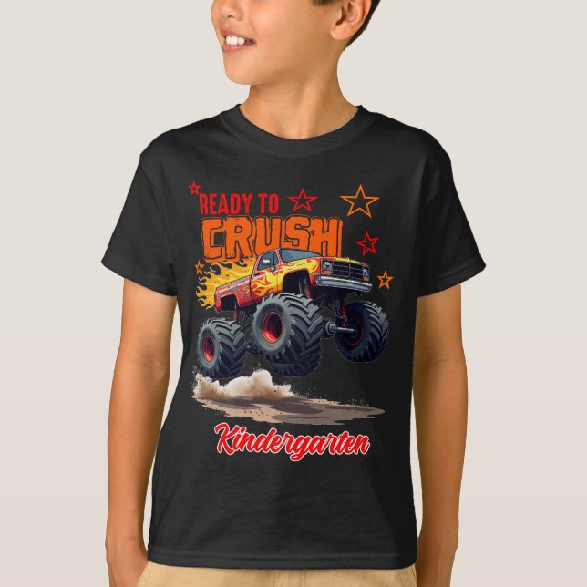 Monster Truck "Crush Kindergarten" T-Shirt (Vorderseite)