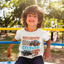 Monster Truck Crushing 5 - 5th Birthday T-Shirt