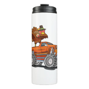 Monster Truck Dabbing Türkei Hooray Happy Thanksgi Thermosbecher
