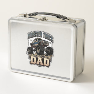 Monster Truck Dad Vintage Vector T-Shirt Design_1 Metall Brotdose