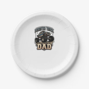Monster Truck Dad Vintage Vector T-Shirt Design_1 Pappteller