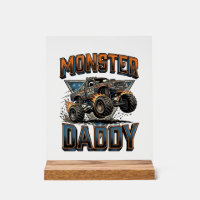 Monster Truck Daddy Vintage Gravur Shirt Design